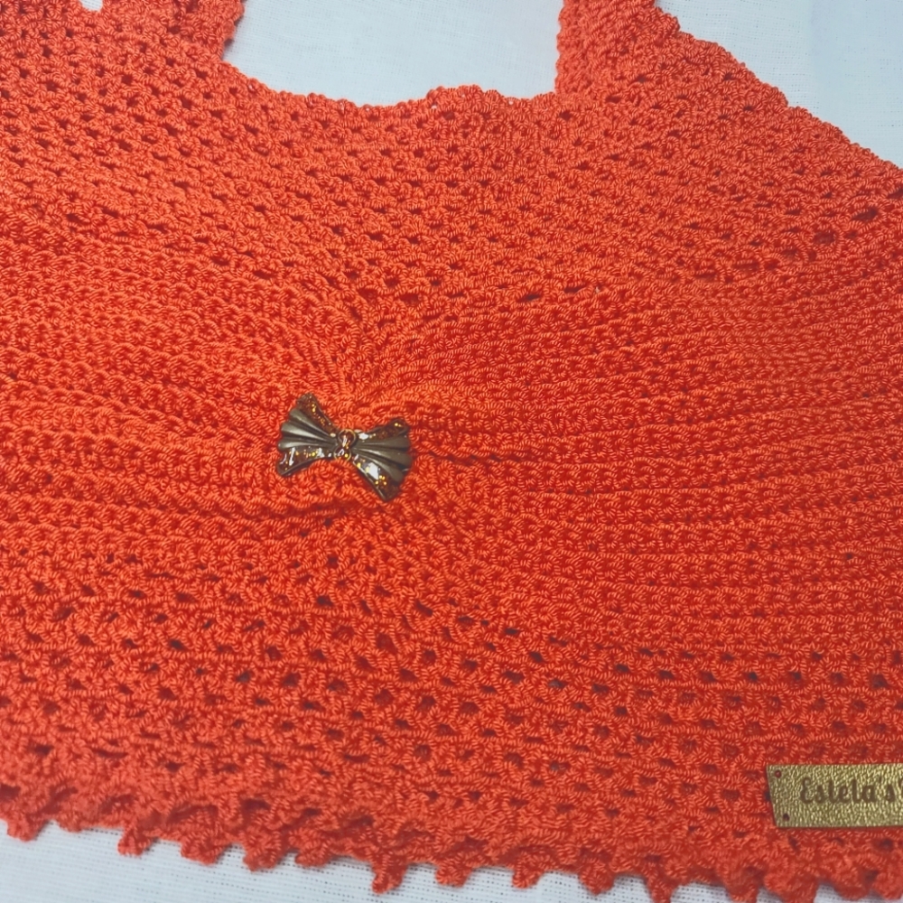 Crop top. Hand knitted.  / Top quality elastic thread. // I DO NOT ACCEPT RETURN - Picture 2 of 5